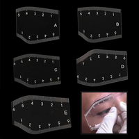 Kit de gabarits de modelage des sourcils 5 types, règle multi-styles, gabarit professionnel pour sculpter les sourcils, microblading parfait