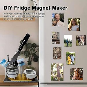 Nút Máy 50x50 tủ lạnh ảnh tủ lạnh nam châm máy làm kim loại mới nút vuông tủ lạnh nam châm máy làm - Product Image 2