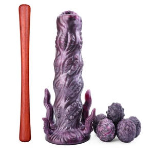 N-MR5306 Octopus-shaped Laying Eggs <b>Dildo</b> for Anal Vagina Sex Explore Thick Ovipositor <b>Dildo</b> with 6 Egg and Push Stick for Adult - Product Image 1