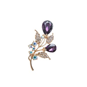 Broche Fleur Scintillante en Cristal pour Femme, Broche Tulipe Haut de Gamme en Alliage, Version Coréenne Colorée - Product Image 5
