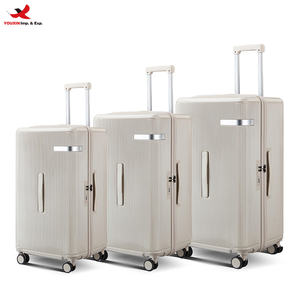 High Quality <b>Suitcase</b> Custom Lightweight Hard Shell 3 Piece Travel Suit case Luggage Sets with Cup Holder RTS Bulk Mixed Order - Product Image 1