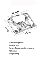 Support pour ordinateur portable et tablette en acier, capacité de charge élevée, refroidissement, réglable et pliable