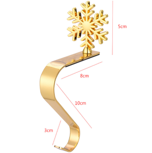 Nouveau design bas de noël crochets de cheminée arbre de noël flocon de neige bonhomme de neige cerf cloche bas cintre support pour cheminée - Product Image 6