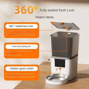 4L 6L带高清摄像头自动宠物喂食器猫狗食品自动分配器适用于两只宠物猫狗喂食远程喂食 - Product Image 3