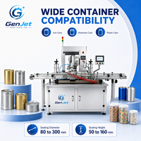 Machine de scellage automatique pneumatique à double tête avec écran tactile PLC pour boîtes de conserve, cartons et bouteilles – Emballage haute efficacité