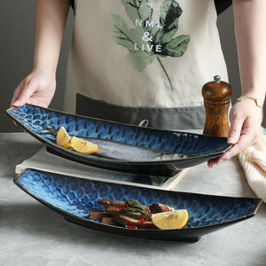 Creativo vajilla placa de horno grande cambio de cerámica plato de pescado, pescado al vapor, placa de alta-<span class=keywords><strong>restaurante</strong></span> - Product Image 1