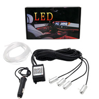 Yosovlamp LED Fibre Optique Lumière Ambiante De Voiture Lumière Froide Application Mobile Télécommande Pied Lumière Commande Vocale Seven Tucson Golf City
