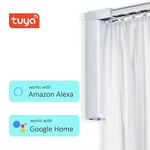 Tuya rèm thông minh Wifi Alexa Google kiểm soát trượt màn chia vẽ tùy chỉnh im lặng cơ giới Rèm màn với từ xa - Product Image 1