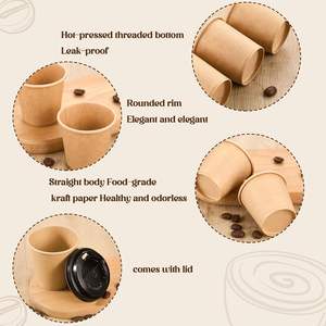 ขายส่งจากโรงงาน ปลอกหุ้มแก้วกาแฟกระดาษ ขนาด 8/12/16/20 ออนซ์  ปลอกแก้วกระดาษย่อยสลายได้ทางชีวภาพ - Product Image 3