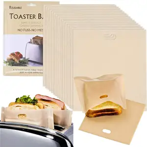 2022 горячая Распродажа, жаростойкий антипригарный многоразовый мешок для тостера с высоким щелчком