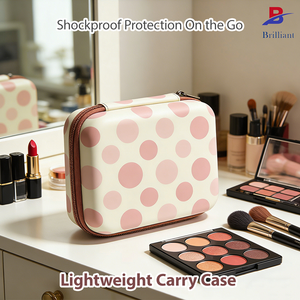 Estuche Rígido de Espuma EVA Personalizado, Estuche de Maquillaje de Viaje para <span class=keywords><strong>Mujer</strong></span>, Bolsa de Aseo de Viaje con Cierre de Cremallera, Organizador de Maquillaje de EVA - Product Image 3