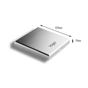 Private Label Fashion <b>Square</b> Silver Metal Folding Double Sided Makeup <b>Mirror</b> - Product Image 6