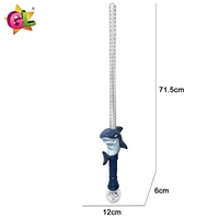 Épée LED Requin pour Enfants Unisexe avec Poignées Bicolores au Choix, Décoration de Fête en Plastique avec Boule Magique