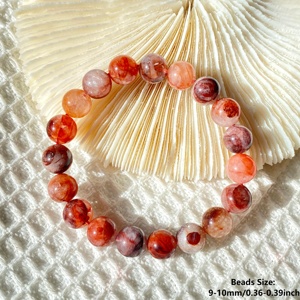 Toptan doğal yangın kuvars kristal bilezikler kaliteli yangın kuvars boncuk bilezikler erkekler & kadının takı hediyeler için - Product Image 2