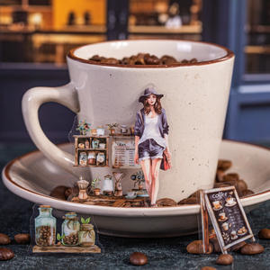 15 unids/pack serie Coffee Bazaar pegatinas decorativas café paisajismo tema manual Material para decoración del hogar - Product Image 3
