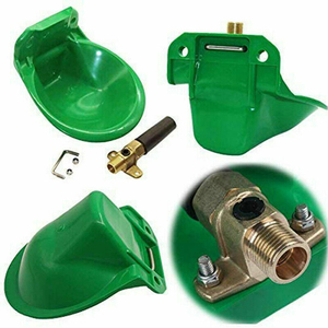 Ciotola di plastica verde acqua di capra con valvola di rame per bevitore di animali del bestiame - Product Image 3