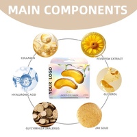 Patchs Masques Contour des Yeux Multi-Couleurs Or 24K (60 unités) - Traitement Anti-Rides au Collagène pour Yeux Gonflés et Cernes