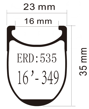 16 pulgadas 349 23X35