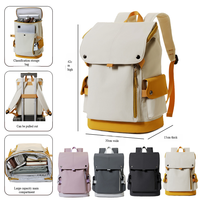 Sac à dos personnalisé avec logo, blocs de couleur, imperméable, pour ordinateur portable, grande capacité, décontracté, pour les trajets quotidiens