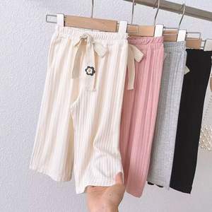 <span class=keywords><strong>Pantaloni</strong></span> estivi a gamba larga da ragazza in seta di ghiaccio, <span class=keywords><strong>pantaloni</strong></span> corti per bambini - Product Image 1