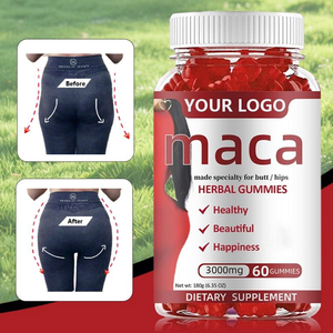 Gommose Biologiche OEM Private Label per l'Aumento dei Glutei con <span class=keywords><strong>Maca</strong></span> Nera, <span class=keywords><strong>Rossa</strong></span> e Gialla + Aguaje - Integratore Erboristico per le Curve dei Fianchi degli Adulti - Product Image 4
