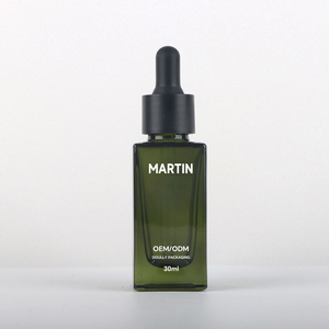 5ml <span class=keywords><strong>10ml</strong></span> 15ml 30ml phong cách đơn giản hình vuông màu xanh lá cây thủy tinh tinh dầu Chai nhỏ giọt với vòng màu đen và đầu cao su màu đen - Product Image 6