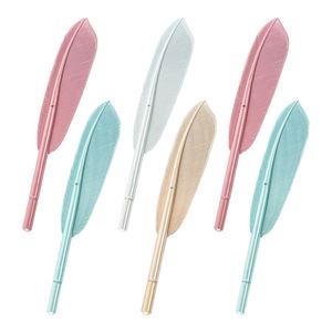 Wholesale High Quality Plastic With Red Pink Goose Feather Quill 1.0Mm Sports Logo Writing Promotional Ball <b>Pen</b> - Product Image 1