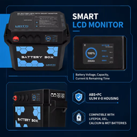 Boîtier de batterie LiFePO4 portable 1000W 2000W 12V pour stockage de cellules lithium-ion, idéal pour batteries de camping-car et 4x4, avec supports