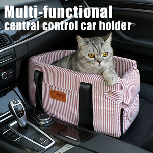 Seggiolino Rialzato per Animali Domestici, Sedile Interattivo per Auto con Cinghia di Sicurezza, Console da Viaggio con Letto Staccabile - Product Image 3