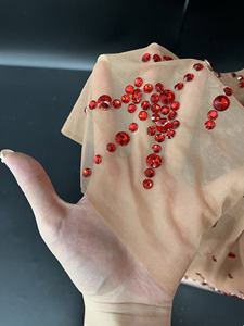 Novance Y4303 Abito da <span class=keywords><strong>Sera</strong></span> Chic con Strass Rossi Scintillanti per Donna, Vestito Lussuoso ed Elegante per Feste <span class=keywords><strong>di</strong></span> Compleanno - Product Image 5