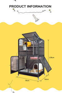 Son tasarım Pet büyük katlanır kafes demir tel Pet kediler köpekler için katlanabilir ulaşım kafesleri - Product Image 5