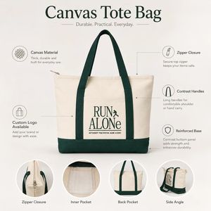 Durable Cotton <b>Canvas</b> <b>Tote</b> Handbag Custom Stripe Print Reusable Large Capacity Beach Shopping Bags High Quality Eco Friendly - Product Image 2