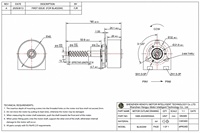 BL4020W 7.4V Motor DC Tanpa Sikat Magnet Permanen dengan Dudukan Flens dan Poros Berulir untuk Kipas Pendingin Ventilasi Rumah Tangga