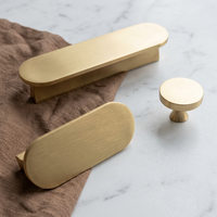 Poignée de meuble ronde en alliage d'aluminium doré, boutons modernes pour armoire, accessoires de meubles pour usine