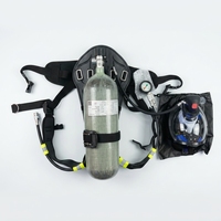 Appareil respiratoire autonome à pression positive de 30 MPa, capacité de 6,8 L, masque à gaz SCBA pour pompier