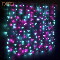 Les effets imperméables pour l'extérieur peuvent être personnalisés, 100 guirlandes lumineuses multicolores prise ue, applique murale pour porche, rideau à Led