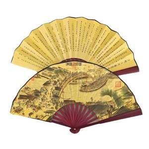 Retro Handheld Folding Silk <b>Fan</b> Traditional Chinese Painting Ancient <b>Fan</b> Art Chinese Style <b>Fan</b> Gift - Product Image 1