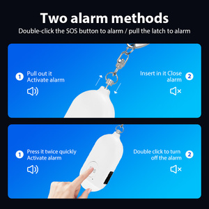 Allarme <span class=keywords><strong>Personale</strong></span> Portatile Ricaricabile Tuya 130dB per <span class=keywords><strong>Autodifesa</strong></span> e Sicurezza con Portachiavi - Product Image 3