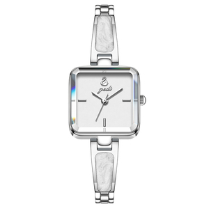 Reloj de Cuarzo para Mujer, Resistente al Agua, Esfera Cuadrada Pequeña, Brazalete de Lujo Ligero - Product Image 5