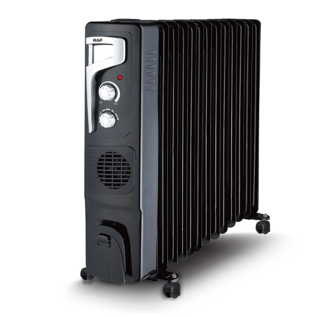 RAF 2900W Electric Oil Filled Radiator Heater with Fan Assisted Heating Adjustable Five Gear Settings and Portable Design