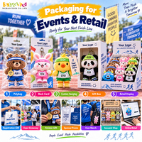 Porte-clés en peluche mascotte de course personnalisée avec tenue et numéro de course sur mesure pour cadeaux de sponsor d'équipe et goodies de marathon