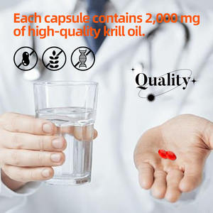 OEM Aceite de Krill Antártico 2000mg Suplemento de Aceite de Pescado, Fosfolípidos de Astaxantina EPA DHA, Previene el Corazón Coronario Adultos - Product Image 4