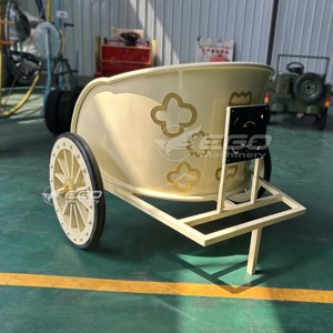 Carruaje de Dos Ruedas Amarillo con Asiento Cómodo, Transporte Único y Especial - Product Image 4