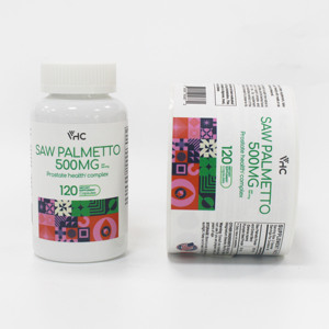 Custom Printed Adhesive Vinyl Supplement <b>Bottle</b> Logo Stickers <b>Personalised</b> Packaging Labels for Medicine and Pills - Product Image 1