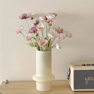 Fleur de pavot artificielle en soie floquée, grande taille, réaliste, de haute qualité, pour la décoration de table et de la maison, idéale pour Noël, les mariages et les célébrations festives - Product Image 4