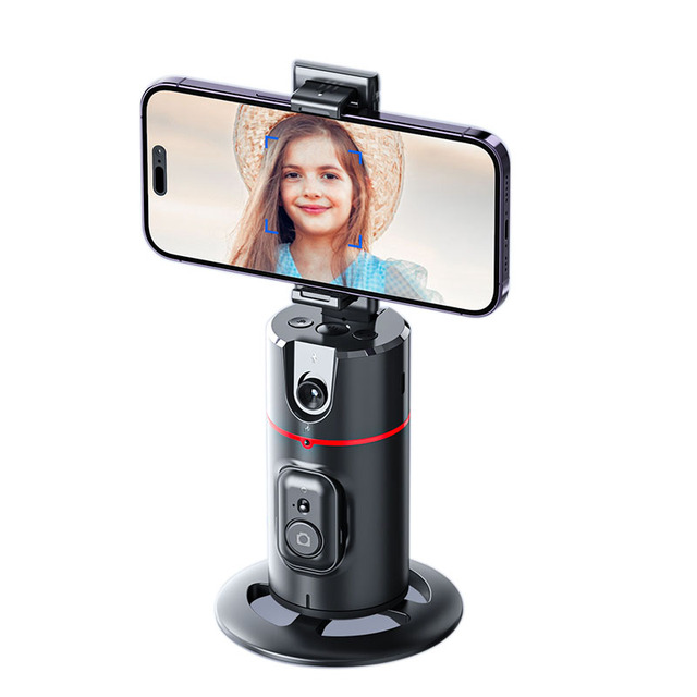 In Stock P02 Auto Face Tracking Tripod with Remote 360 Rotation Tracking Phone Holder Smart Phone Moving Tripod for Video