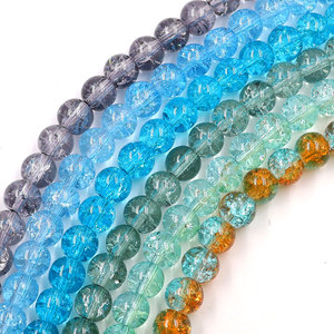 Cuentas de Vidrio con Efecto Grieta de Hielo de 6/8/10 mm, Forma Redonda y Suelta para Manualidades, Fabricación de Collares y Pendientes, Precio al por Mayor Directo de Fábrica - Product Image 3
