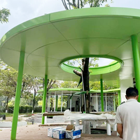 Panel Dinding Tirai Aluminium Tahan Api Berlapis PVDF untuk Bangunan Komersial dan Kanopi Eksterior Pusat Perbelanjaan