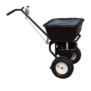 100lbs Caminhada Atrás Mão Transmissão Sal Espalhador Caminhada Atrás Transmissão Sal Espalhador Steel Frame - Product Image 4