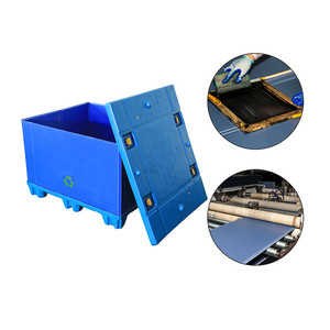 <span class=keywords><strong>Pallet</strong></span> container tay áo tùy chỉnh nhựa rắn sóng có thể gập lại coaming chèn lót Hộp Tùy chỉnh với nắp cho phụ tùng - Product Image 4